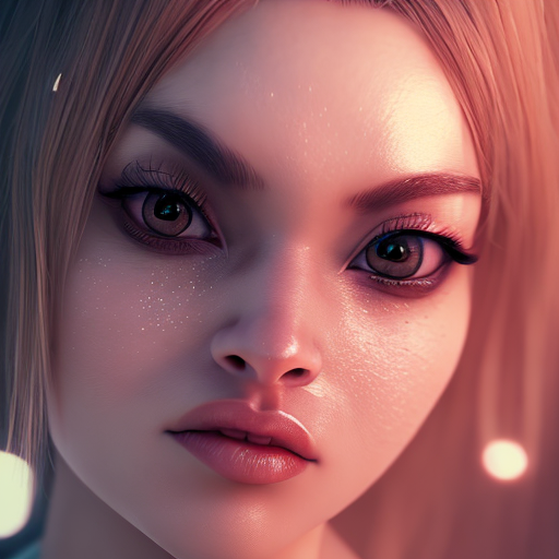 woman hot, closeup cute and adorable, cute big circular reflective eyes, long fuzzy fur, Pixar render, unreal engine cinematic smooth, intricate detail, cinematic, 8k, HD with style of