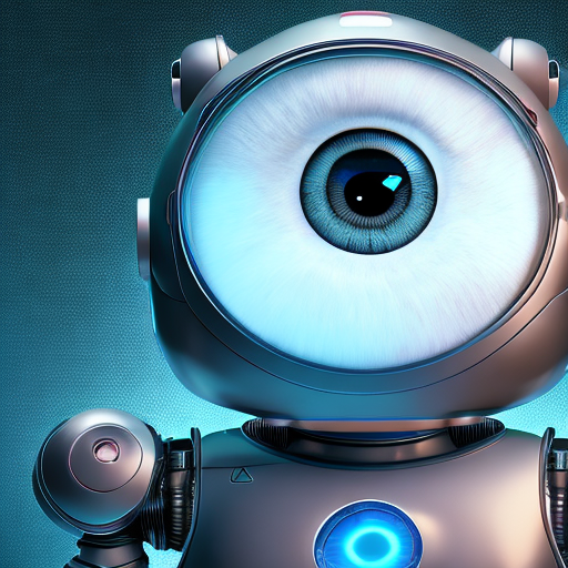 robot, closeup cute and adorable, cute big circular reflective eyes, long fuzzy fur, Pixar render, unreal engine cinematic smooth, intricate detail, cinematic, Realistic art, pencil drawing with style of