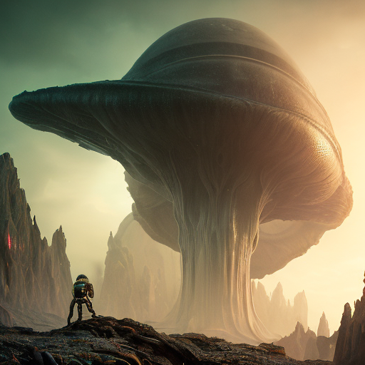 Alien civilizations, Alien extraterrestrial life in another dimension full of tentacles floating in air with glowing eyes, cinematic lighting, side lighting, bloom effect, photo realistic, 8k resolution, intricately detailed, smooth visual effect, highly textured, centered, (works by Jan Urschel, Michal Karcz), dark sci-fi, trending on artstation with style of (Vincent Di Fate)