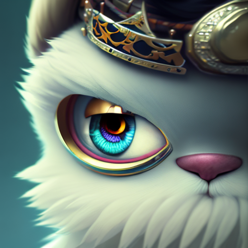 eye patched samurai lady, closeup cute and adorable, cute big circular reflective eyes, long fuzzy fur, Pixar render, unreal engine cinematic smooth, intricate detail, cinematic, digital art, trending on artstation, (cgsociety) with style of (Mandy Jurgens)