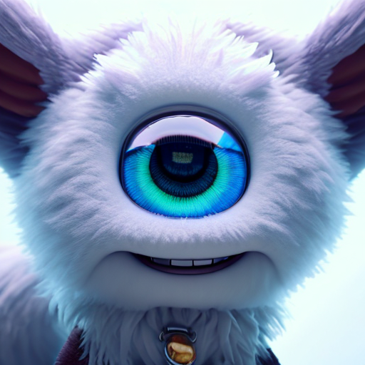 Mobile Legends, closeup cute and adorable, cute big circular reflective eyes, long fuzzy fur, Pixar render, unreal engine cinematic smooth, intricate detail, cinematic, 8k, HD with style of