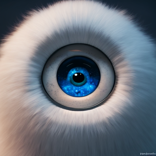 Univers, closeup cute and adorable, cute big circular reflective eyes, long fuzzy fur, Pixar render, unreal engine cinematic smooth, intricate detail, cinematic, Portrait style, sharp, highly detailed, 8k, HD with style of (Half-Length)