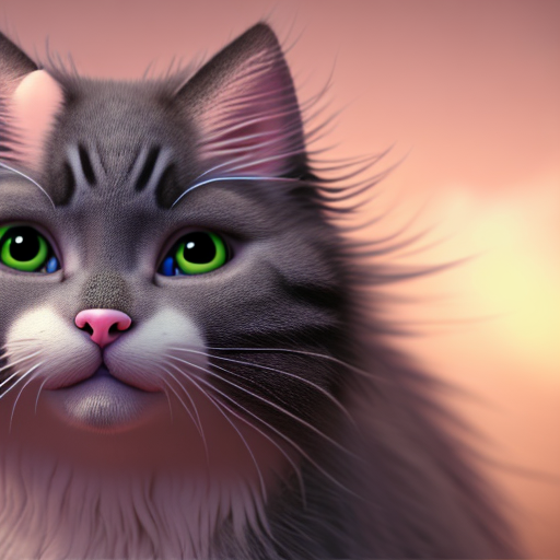 cat princess, closeup cute and adorable, cute big circular reflective eyes, long fuzzy fur, Pixar render, unreal engine cinematic smooth, intricate detail, cinematic, 8k, HD with style of