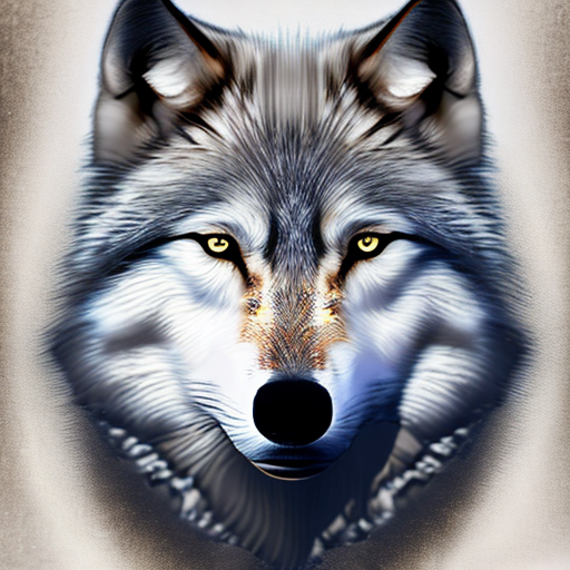 White wolf, centered, 8k, HD with style of