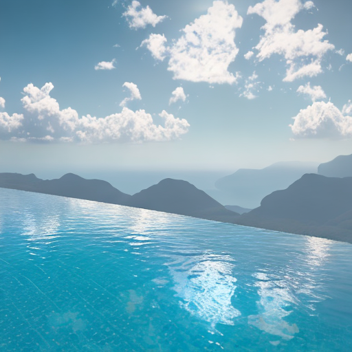 Infinity pool, centered, 8k, HD with style of