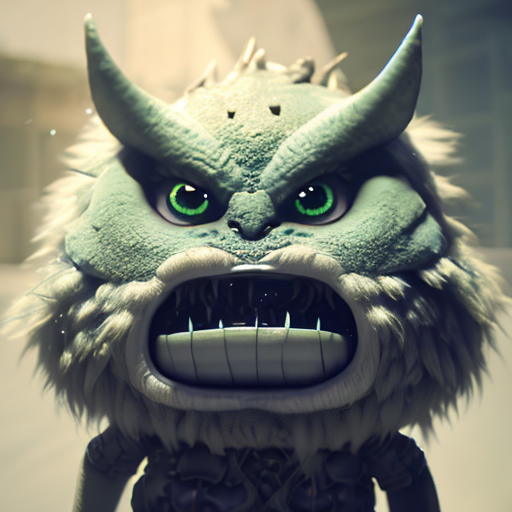Demon slayer, closeup cute and adorable, cute big circular reflective eyes, long fuzzy fur, Pixar render, unreal engine cinematic smooth, intricate detail, cinematic, 3d, octane render, high quality, 4k with style of