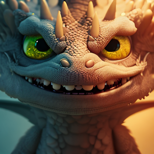 excited dragon, closeup cute and adorable, cute big circular reflective eyes, long fuzzy fur, Pixar render, unreal engine cinematic smooth, intricate detail, cinematic, 8k, HD with style of