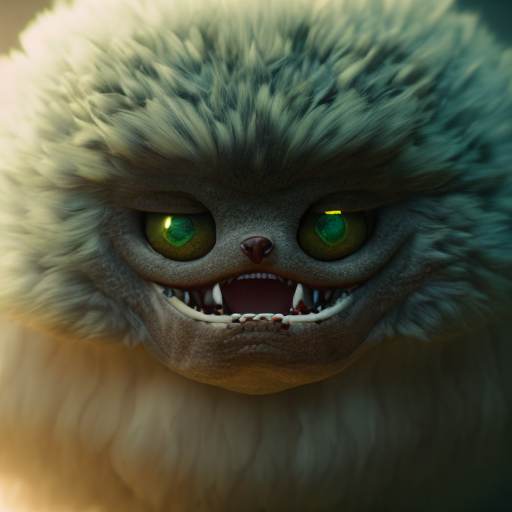 hydra, closeup cute and adorable, cute big circular reflective eyes, long fuzzy fur, Pixar render, unreal engine cinematic smooth, intricate detail, cinematic, 8k, HD with style of