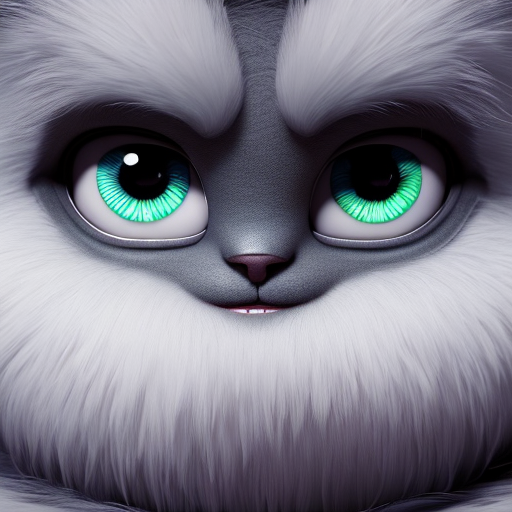 witchcrafts, closeup cute and adorable, cute big circular reflective eyes, long fuzzy fur, Pixar render, unreal engine cinematic smooth, intricate detail, cinematic, Realistic art, pencil drawing with style of