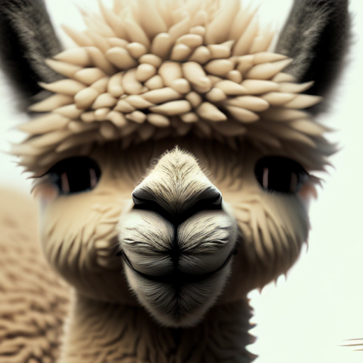 Cute alpaca, closeup cute and adorable, cute big circular reflective eyes, long fuzzy fur, Pixar render, unreal engine cinematic smooth, intricate detail, cinematic, Realistic art, pencil drawing with style of