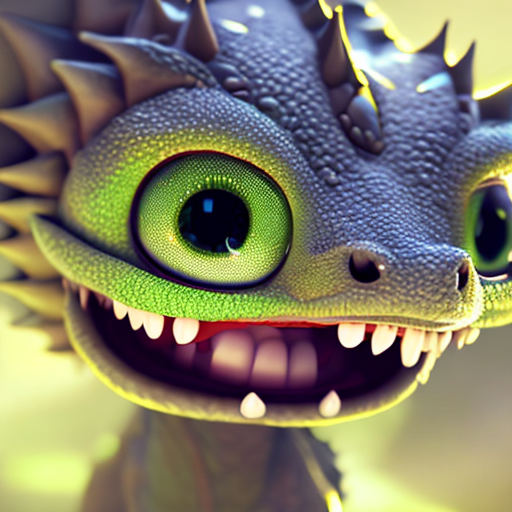 Cute baby dragon, closeup cute and adorable, cute big circular reflective eyes, long fuzzy fur, Pixar render, unreal engine cinematic smooth, intricate detail, cinematic, 8k, HD with style of