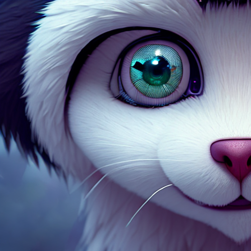 Filipina wowen, closeup cute and adorable, cute big circular reflective eyes, long fuzzy fur, Pixar render, unreal engine cinematic smooth, intricate detail, cinematic, 8k, HD with style of