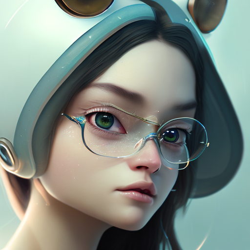 woman, closeup cute and adorable, cute big circular reflective eyes, long fuzzy fur, Pixar render, unreal engine cinematic smooth, intricate detail, cinematic, digital art, trending on artstation, (cgsociety) with style of (Mandy Jurgens)