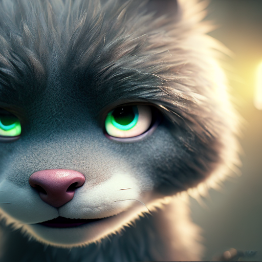this is the messege to my master, closeup cute and adorable, cute big circular reflective eyes, long fuzzy fur, Pixar render, unreal engine cinematic smooth, intricate detail, cinematic, Realistic art, pencil drawing with style of