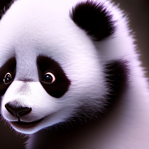 Cute baby panda, closeup cute and adorable, cute big circular reflective eyes, long fuzzy fur, Pixar render, unreal engine cinematic smooth, intricate detail, cinematic, 8k, HD with style of