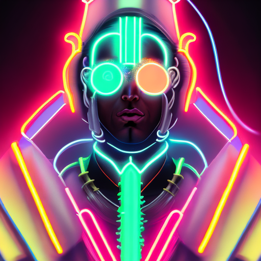 neon knight ashen, centered, award winning on shutterstock, canon eos 5D, 32k with style of (Henri Cartier-Bresson)