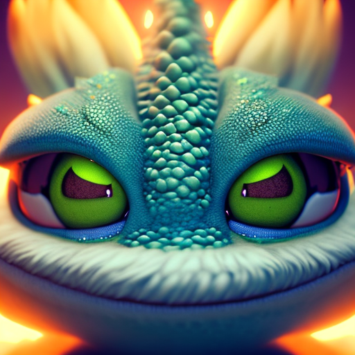 Cute baby dragon, closeup cute and adorable, cute big circular reflective eyes, long fuzzy fur, Pixar render, unreal engine cinematic smooth, intricate detail, cinematic, digital art, trending on artstation, (cgsociety) with style of (Irina French)