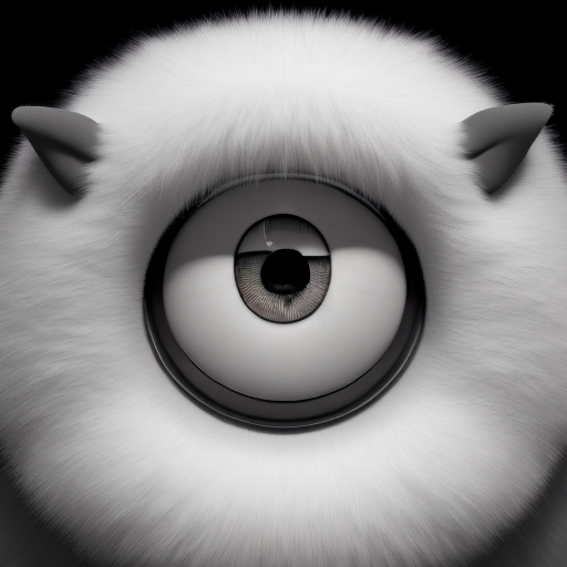 try first, closeup cute and adorable, cute big circular reflective eyes, long fuzzy fur, Pixar render, unreal engine cinematic smooth, intricate detail, cinematic, Realistic art, pencil drawing with style of