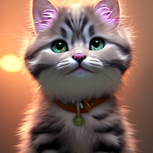Cute cat of the future, closeup cute and adorable, cute big circular reflective eyes, long fuzzy fur, Pixar render, unreal engine cinematic smooth, intricate detail, cinematic, 8k, HD with style of