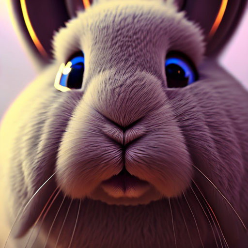 Cute rabbit, closeup cute and adorable, cute big circular reflective eyes, long fuzzy fur, Pixar render, unreal engine cinematic smooth, intricate detail, cinematic, 8k, HD with style of