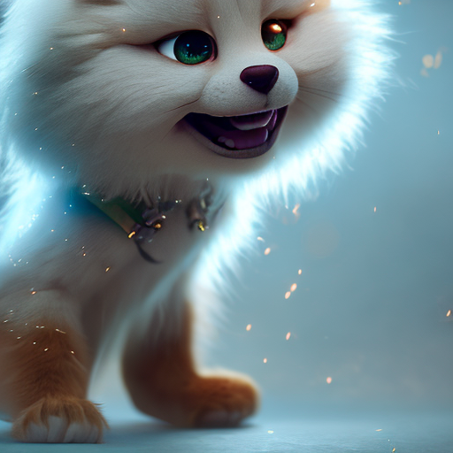 superhero, closeup cute and adorable, cute big circular reflective eyes, long fuzzy fur, Pixar render, unreal engine cinematic smooth, intricate detail, cinematic, digital art, trending on artstation, (cgsociety) with style of (Irina French)