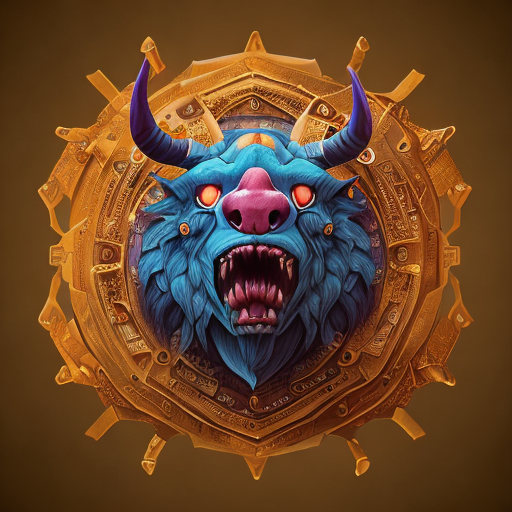 beast tribal , Cute imaginative animal, centered, 8k, HD with style of