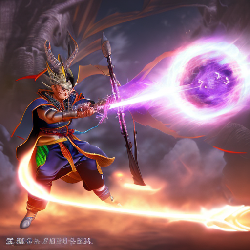 Arcane staffs of destruction, Fantasy weapons, Etherial blades, Cosmic bow and arrow, Imagined instruments of war, Quantum resonance cannons, Mythical weapons, Dragon Ball z weapon, centered, 8k, HD with style of