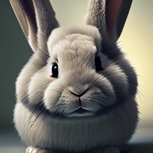 Cute rabbit, closeup cute and adorable, cute big circular reflective eyes, long fuzzy fur, Pixar render, unreal engine cinematic smooth, intricate detail, cinematic, Realistic art, pencil drawing with style of