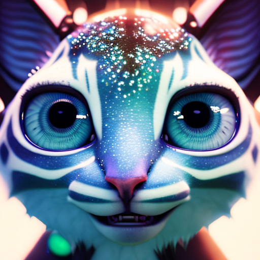 avatar, closeup cute and adorable, cute big circular reflective eyes, long fuzzy fur, Pixar render, unreal engine cinematic smooth, intricate detail, cinematic, Realistic art, pencil drawing with style of