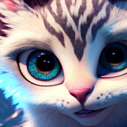avatar, closeup cute and adorable, cute big circular reflective eyes, long fuzzy fur, Pixar render, unreal engine cinematic smooth, intricate detail, cinematic, Realistic art, pencil drawing with style of