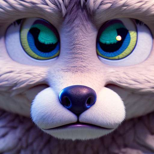 namin in one piece, closeup cute and adorable, cute big circular reflective eyes, long fuzzy fur, Pixar render, unreal engine cinematic smooth, intricate detail, cinematic, 3d, octane render, high quality, 4k with style of