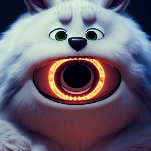namin in one piece, closeup cute and adorable, cute big circular reflective eyes, long fuzzy fur, Pixar render, unreal engine cinematic smooth, intricate detail, cinematic, 3d, octane render, high quality, 4k with style of