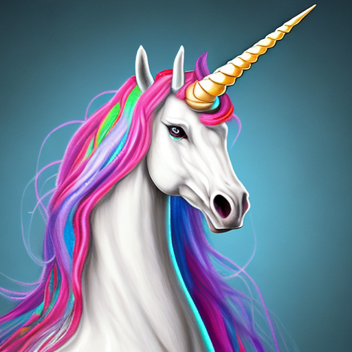 scary unicorn, centered, 8k, HD with style of