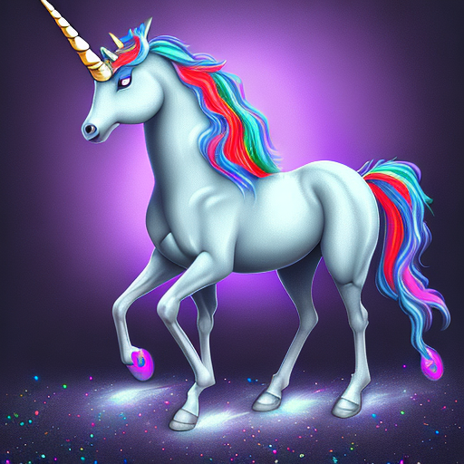 dark unicorn, centered, 8k, HD with style of