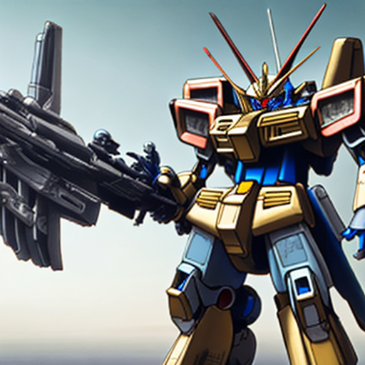 gundam weapon, centered, steampunk, highly detailed, 8k, intricate, cinematic with style of intricate