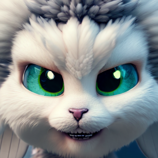 angel warrior, closeup cute and adorable, cute big circular reflective eyes, long fuzzy fur, Pixar render, unreal engine cinematic smooth, intricate detail, cinematic, digital art, trending on artstation, (cgsociety) with style of (Irina French)