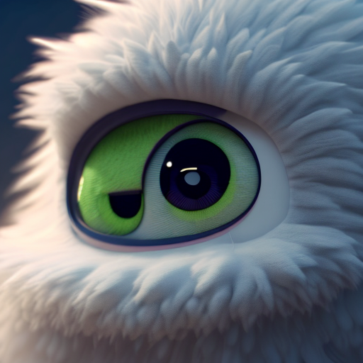 gorgeous creature, closeup cute and adorable, cute big circular reflective eyes, long fuzzy fur, Pixar render, unreal engine cinematic smooth, intricate detail, cinematic, 8k, HD with style of