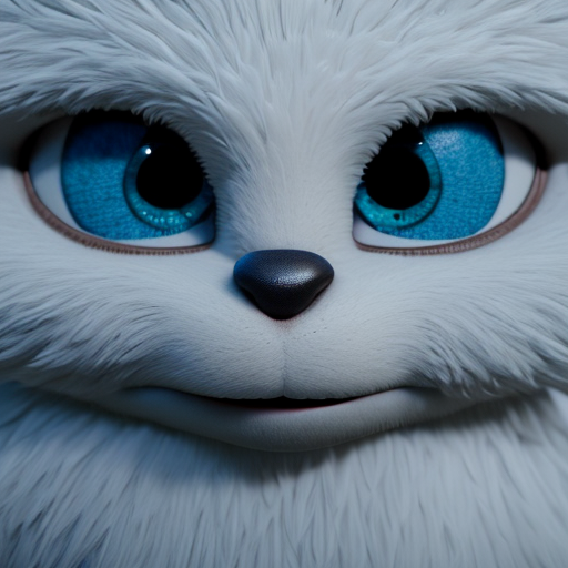 gorgeous creature, closeup cute and adorable, cute big circular reflective eyes, long fuzzy fur, Pixar render, unreal engine cinematic smooth, intricate detail, cinematic, 8k, HD with style of