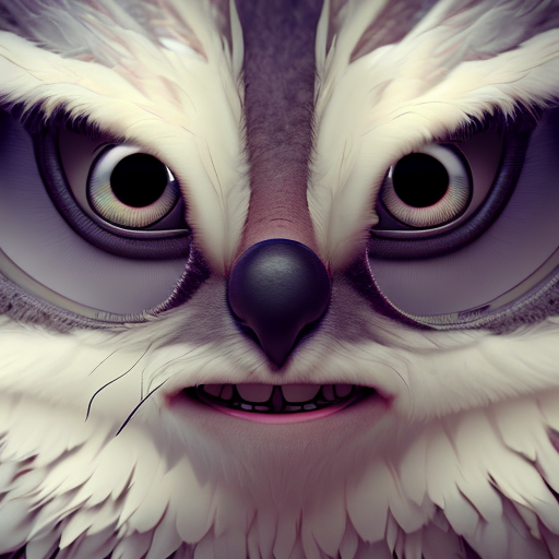 gogeous wings, closeup cute and adorable, cute big circular reflective eyes, long fuzzy fur, Pixar render, unreal engine cinematic smooth, intricate detail, cinematic, Realistic art, pencil drawing with style of