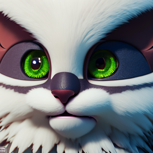 gogeous wings, closeup cute and adorable, cute big circular reflective eyes, long fuzzy fur, Pixar render, unreal engine cinematic smooth, intricate detail, cinematic, Portrait style, sharp, highly detailed, 8k, HD with style of (Kit Cat)