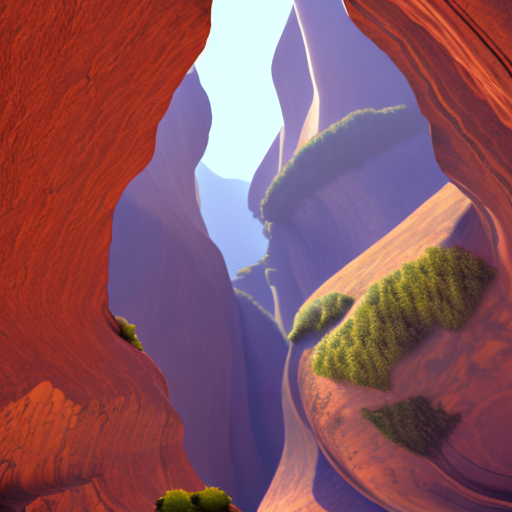animated canyon, centered, 8k, HD with style of