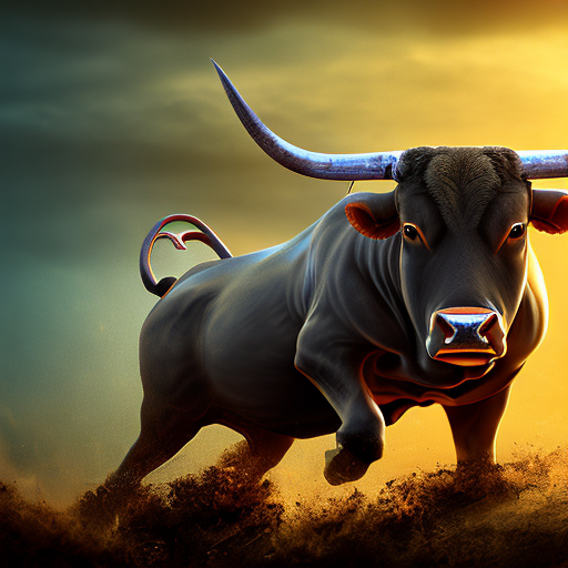 bull wonder, centered, 8k, HD with style of
