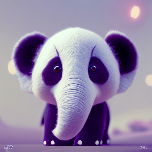 Cute elephant, Adorable little foxy, Cute baby panda, closeup cute and adorable, cute big circular reflective eyes, long fuzzy fur, Pixar render, unreal engine cinematic smooth, intricate detail, cinematic, digital art, trending on artstation, (cgsociety) with style of (Mandy Jurgens)