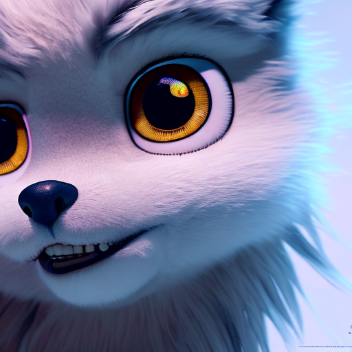 noé wallpaper, closeup cute and adorable, cute big circular reflective eyes, long fuzzy fur, Pixar render, unreal engine cinematic smooth, intricate detail, cinematic, 8k, HD with style of