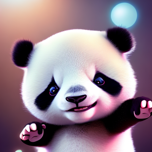 Cute baby panda, closeup cute and adorable, cute big circular reflective eyes, long fuzzy fur, Pixar render, unreal engine cinematic smooth, intricate detail, cinematic, digital art, trending on artstation, (cgsociety) with style of (Irina French)