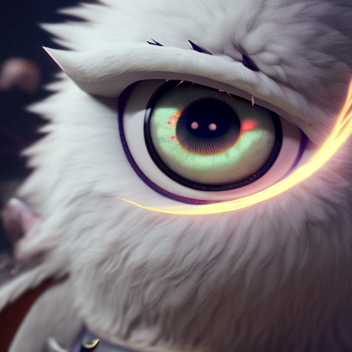 douma demon slayer, closeup cute and adorable, cute big circular reflective eyes, long fuzzy fur, Pixar render, unreal engine cinematic smooth, intricate detail, cinematic, Realistic art, pencil drawing with style of