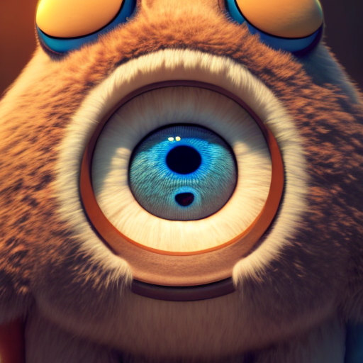 god of all universe, closeup cute and adorable, cute big circular reflective eyes, long fuzzy fur, Pixar render, unreal engine cinematic smooth, intricate detail, cinematic, 3d, octane render, high quality, 4k with style of