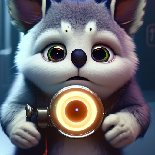 about life, closeup cute and adorable, cute big circular reflective eyes, long fuzzy fur, Pixar render, unreal engine cinematic smooth, intricate detail, cinematic, digital art, trending on artstation, (cgsociety) with style of (Heraldo Ortega)