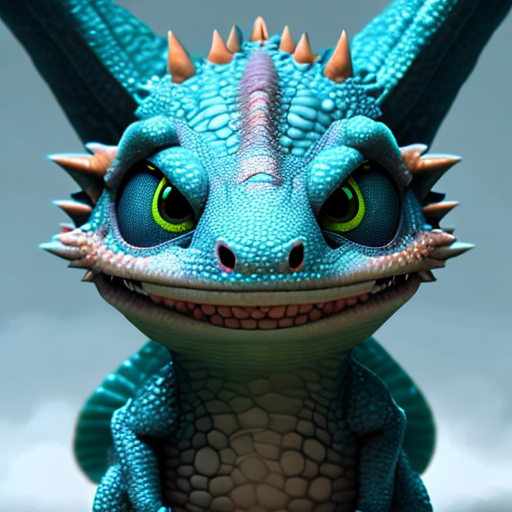 Cute baby dragon, closeup cute and adorable, cute big circular reflective eyes, long fuzzy fur, Pixar render, unreal engine cinematic smooth, intricate detail, cinematic, 8k, HD with style of