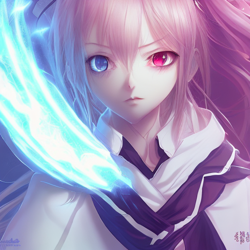 a girl with 1 hand and 1 eye, centered, anime, (Arcane, WLOP, VOFAN) with style of (Kodomomuke)